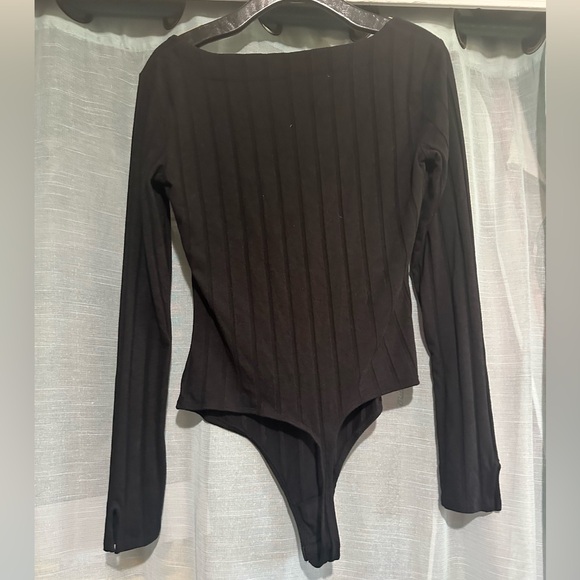 Free People || NWT || Intimately Black Knit Long Sleeve Bodysuit - Picture 4 of 14